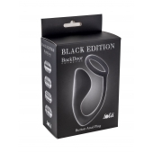 Чёрное эрекционное кольцо с анальной пробкой Button Anal Plug - Lola Games - в Астрахани купить с доставкой