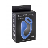 Синее эрекционное кольцо с анальной пробкой Button Anal Plug - Lola Games - в Астрахани купить с доставкой