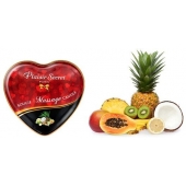 Массажная свеча с ароматом экзотических фруктов Bougie Massage Candle - 35 мл. - Plaisir Secret - купить с доставкой в Астрахани