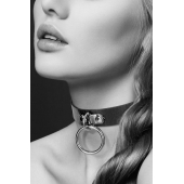 Узенький ошейник из полиуретана с кольцом - Bijoux Pour Toi - купить с доставкой в Астрахани