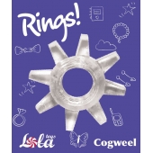 Прозрачное эрекционное кольцо Rings Cogweel - Lola Games - в Астрахани купить с доставкой