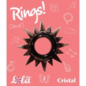 Чёрное эрекционное кольцо Rings Cristal - Lola Games - в Астрахани купить с доставкой