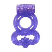 Фиолетовое эрекционное кольцо Rings Treadle с подхватом - Lola Games - в Астрахани купить с доставкой