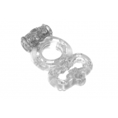 Прозрачное эрекционное кольцо Rings Treadle с подхватом - Lola Games - в Астрахани купить с доставкой