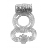 Прозрачное эрекционное кольцо Rings Treadle с подхватом - Lola Games - в Астрахани купить с доставкой