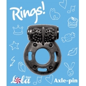 Черное эрекционное кольцо с вибрацией Rings Axle-pin - Lola Games - в Астрахани купить с доставкой