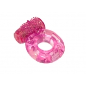 Розовое эрекционное кольцо с вибрацией Rings Axle-pin - Lola Games - в Астрахани купить с доставкой