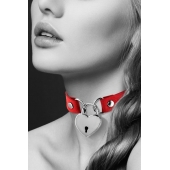 Красный чокер с замком в форме сердца - Bijoux Pour Toi - купить с доставкой в Астрахани