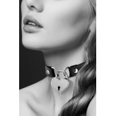 Черный чокер с замком в форме сердца - Bijoux Pour Toi - купить с доставкой в Астрахани