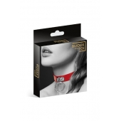 Красный узенький чокер с кольцом - Bijoux Pour Toi - купить с доставкой в Астрахани