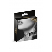 Чёрный чокер с кольцом в форме сердца - Bijoux Pour Toi - купить с доставкой в Астрахани