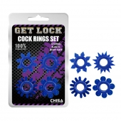 Набор из 4 синих колец Get Lock - Chisa - в Астрахани купить с доставкой