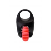 Чёрно-красное эрекционное виброкольцо Erotist - Erotist Adult Toys - в Астрахани купить с доставкой