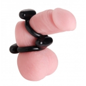 Двойное эрекционное кольцо Dual Stretch To Fit Cock and Ball Ring - XR Brands - в Астрахани купить с доставкой