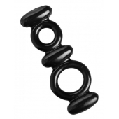 Двойное эрекционное кольцо Dual Stretch To Fit Cock and Ball Ring - XR Brands - в Астрахани купить с доставкой