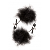 Зажимы для сосков с пухом FEATHERED NIPPLE CLAMPS - Blush Novelties - купить с доставкой в Астрахани