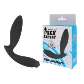 Чёрный вибростимулятор простаты Sex Expert Vibe Pleasure - Sex Expert - в Астрахани купить с доставкой