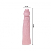 Телесная насадка с вибрацией Sex Expert - 18 см. - Sex Expert - в Астрахани купить с доставкой