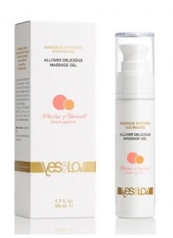 Универсальный массажный гель-смазка Allover Delicious Massage Gel с ароматом персика и аброкоса - 50 мл. - YESforLOV - купить с доставкой в Астрахани