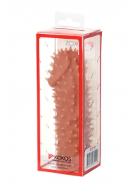 Телесная насадка на фаллос с имитацией шипов KOKOS Extreme Sleeve 07 - 14,7 см. - KOKOS - в Астрахани купить с доставкой