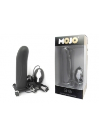 Черный страпон с вибратором Mojo Ghia - Seven Creations - купить с доставкой в Астрахани