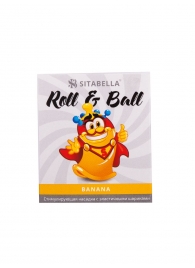 Стимулирующий презерватив-насадка Roll   Ball Banana - Sitabella - купить с доставкой в Астрахани
