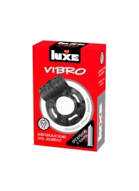 Чёрное эрекционное виброкольцо Luxe VIBRO  Африканский Эль Дьябло  + презерватив - Luxe - в Астрахани купить с доставкой