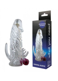 Закрытая прозрачная вибронасадка на пенис Crystal Sleeve Vibe - Erowoman-Eroman - в Астрахани купить с доставкой