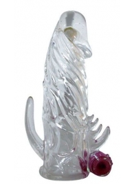 Закрытая прозрачная вибронасадка на пенис Crystal Sleeve Vibe - Erowoman-Eroman - в Астрахани купить с доставкой
