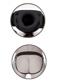 Черный полый страпон унисекс Hollow Strap-On - 14,5 см. - Pipedream - купить с доставкой в Астрахани