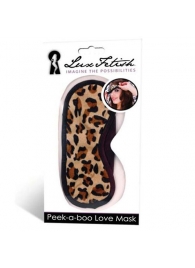 Леопардовая маска на глаза Peek-a-Boo - Lux Fetish - купить с доставкой в Астрахани