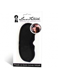 Черная маска на глаза Peek-a-Boo - Lux Fetish - купить с доставкой в Астрахани