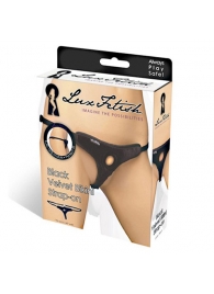Черные плюшевые трусики для страпона - Lux Fetish - купить с доставкой в Астрахани