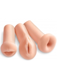 Комплект из 3 мастурбаторов All 3 Holes: вагина, анус, ротик - Pipedream - в Астрахани купить с доставкой