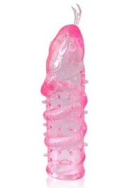Закрытая рельефная насадка Crystal sleeve snakes в виде змеи с усиками - 14 см. - Erowoman-Eroman - в Астрахани купить с доставкой