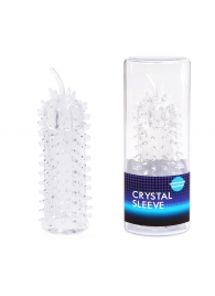 Закрытая рельефная насадка Crystal sleeve с усиками - 12 см. - Erowoman-Eroman - в Астрахани купить с доставкой