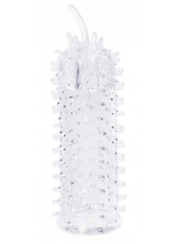Закрытая рельефная насадка Crystal sleeve с усиками - 12 см. - Erowoman-Eroman - в Астрахани купить с доставкой