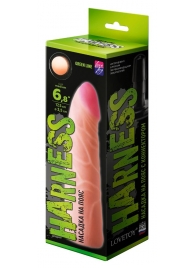 Фаллическая насадка на трусики харнесс - 17,5 см. - LOVETOY (А-Полимер) - купить с доставкой в Астрахани