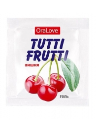 Пробник гель-смазки Tutti-frutti с вишнёвым вкусом - 4 гр. - Биоритм - купить с доставкой в Астрахани