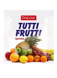 Пробник гель-смазки Tutti-frutti со вкусом тропических фруктов - 4 гр. - Биоритм - купить с доставкой в Астрахани