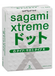 Презервативы Sagami Xtreme SUPER DOTS с точками - 3 шт. - Sagami - купить с доставкой в Астрахани