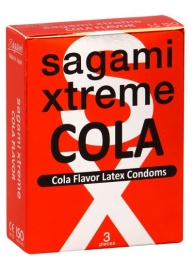 Ароматизированные презервативы Sagami Xtreme COLA - 3 шт. - Sagami - купить с доставкой в Астрахани