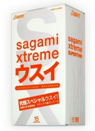Ультратонкие презервативы Sagami Xtreme SUPERTHIN - 15 шт. - Sagami - купить с доставкой в Астрахани