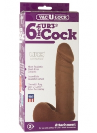 Насадка-мулат для трусиков Vac-U-Lock 6  ULTRASKYN Cock - 17,3 см. - Doc Johnson - купить с доставкой в Астрахани