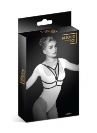 Черная упряжь на грудь Laura - Bijoux Pour Toi - купить с доставкой в Астрахани