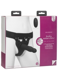 Черный полый вибрострапон Body Extensions BE Aroused - 17,78 см. - Doc Johnson - купить с доставкой в Астрахани