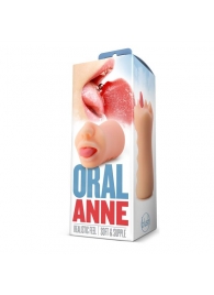 Телесный мастурбатор-ротик с язычком Oral Anne - Blush Novelties - в Астрахани купить с доставкой