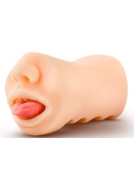 Телесный мастурбатор-ротик с язычком Oral Anne - Blush Novelties - в Астрахани купить с доставкой