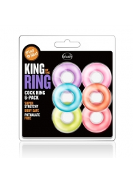 Набор из 6 эрекционных колец King of the Ring - Blush Novelties - в Астрахани купить с доставкой
