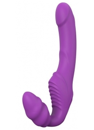 Фиолетовый безремневой вибрострапон DOUBLE DIPPER - Dream Toys - купить с доставкой в Астрахани